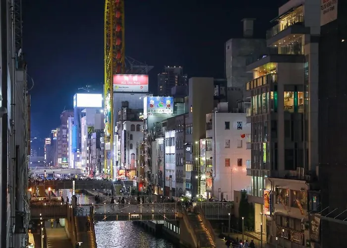 道頓堀民泊31＆Mini浮世絵美術館、道頓堀心斎橋真ん中、家族旅行、Family Trip Osaka